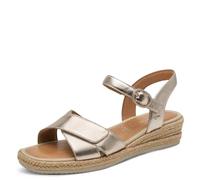 Tamaris Comfort Donna Wedge/Plat Sand MultiAdjustable Sandali con zeppa, LT Gold, 37 EU