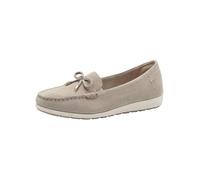 Tamaris Comfort mocassini da donna in pelle con fiocco, Beige (Beige Suede), 38 EU