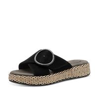 Tamaris Comfort Pantolette da donna in pelle con chiusura in velcro, Nero (Black), 39 EU