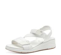 Tamaris Comfort sandali da donna bassi con chiusura a strappo vegani, Bianco (White), 37 EU