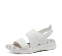 Tamaris Comfort sandali da donna bassi da infilare vegani, Bianco (White/Silver), 38 EU