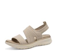 Tamaris Comfort sandali da donna bassi da infilare vegani, Multicolore (Beige/Gold), 36 EU