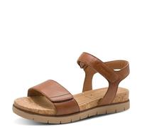 Tamaris Comfort sandali da donna bassi in pelle con chiusura a strappo, Marrone (Cognac Nappa), 36 EU