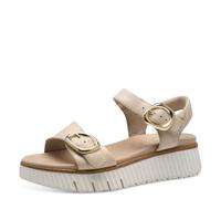 Tamaris Comfort sandali da donna bassi in pelle con plateau, Beige (Ivory), 39 EU