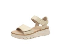 Tamaris Comfort sandali da donna bassi in pelle con plateau, Beige (Ivory), 41 EU