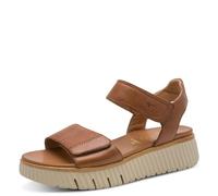 Tamaris Comfort sandali da donna bassi in pelle con plateau, Marrone (Nut), 38 EU