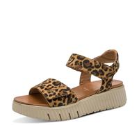 Tamaris Comfort sandali da donna bassi in pelle con plateau, Multicolore (Leopard), 39 EU