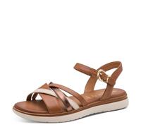 Tamaris Comfort Sandali piatti da donna, Cognac Comb, 42 EU