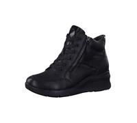 Tamaris Comfort sneaker da donna alti in camoscio con zeppa calzata comfort, Nero (Black Comb), 42 EU