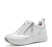 Tamaris Comfort sneaker da donna bassi con lacci e cerniera, Bianco (White Nappa), 42 EU