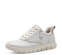 Tamaris Comfort sneaker da donna bassi in pelle con cerniera, Bianco (White), 37 EU