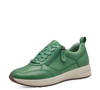 Tamaris Comfort sneaker da donna bassi in pelle con cerniera, Verde (Green Nappa), 37 EU