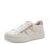 Tamaris Comfort sneaker da donna con plateau con cerniera a taglio basso, Bianco (Offwhite Comb), 40 EU