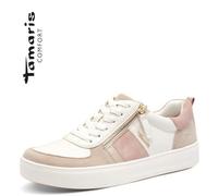 Tamaris Comfort Sneakers Scarpe In Pelle Bianche Rosé Beige 83703