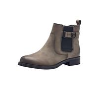 Tamaris Comfort Stivaletti Chelsea da donna con cerniera Autunno, Grigio (Stone Nubuc), 37 EU