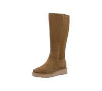 Tamaris Comfort Stivali da donna con inserti stretch al ginocchio, Marrone (Camel Suede), 38 EU