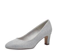 Tamaris Damen 1-22418-41, Pumps Donna, Silver Glam, 36 EU