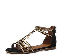 Tamaris Damen 1-28149-44, Sandali Bassi Donna, Nero/Oro, 38 EU