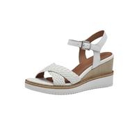 Tamaris Damen 1-28351-44, Sandali con Zeppa Donna, Bianco, 38 EU