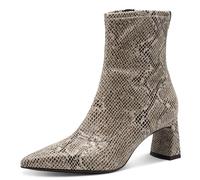 Tamaris Damen Boot Heel 1-25315-45, Stivaletto Donna, Beige Snake, 38 EU