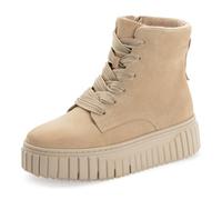 Tamaris Damen Lace Boot Flat 1-25267-45, Stivaletto Donna, Beige, 37 EU
