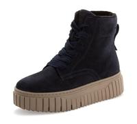 Tamaris Damen Lace Boot Flat 1-25267-45, Stivaletto Donna, Blu Navy, 37 EU