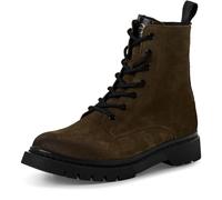 Tamaris Damen Lace Boot Flat 1-25269-41, Stivaletto Donna, Olive Suede, 39 EU