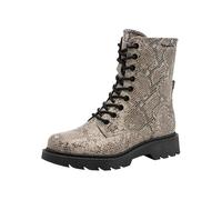 Tamaris Damen Lace Boot Flat 1-25918-43, Stivaletto Donna, Beige Snake, 42 EU