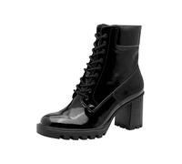 Tamaris Damen Lace Boot Heel 1-25132-45, Stivaletto Donna, Black Patent, 37 EU