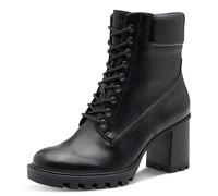 Tamaris Damen Lace Boot Heel 1-25132-45, Stivaletto Donna, Nero Opaco, 38 EU