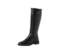 Tamaris Damen Long Boot Flat 1-25503-45, Stivali ad Altezza Ginocchio Donna, Nero, 38 EU