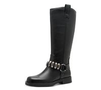 Tamaris Damen Long Boot Flat 1-25534-45, Stivali ad Altezza Ginocchio Donna, Nero, 40 EU