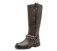 Tamaris Damen Long Boot Flat 1-25534-45, Stivali ad Altezza Ginocchio Donna, Sigaro, 39 EU
