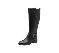 Tamaris Damen Long Boot Flat 1-25612-45, Stivali ad Altezza Ginocchio Donna, Nero, 40 EU