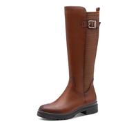 Tamaris Damen Long Boot Flat 1-25625-45, Stivali ad Altezza Ginocchio Donna, Cognac, 37 EU
