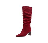 Tamaris Damen Long Boot Heel 1-25507-45, Stivali ad Altezza Ginocchio Donna, Colore: Rosso, 39 EU