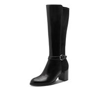 Tamaris Damen Long Boot Heel 1-25512-45, Stivali ad Altezza Ginocchio Donna, Nero, 39 EU
