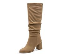 Tamaris Damen Long Boot Heel 1-25523-45, Stivali ad Altezza Ginocchio Donna, Beige, 35 EU