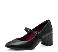Tamaris Damen Pump with Strap 1-22460-45, Scarpe décolleté Donna, Pelle Nera, 42 EU