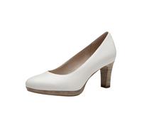 Tamaris Décolleté da donna con tacco a blocco in pelle bianco 37 EU