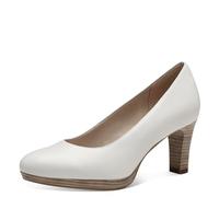 Tamaris Décolleté da donna con tacco a blocco in pelle bianco 36 EU
