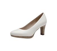 Tamaris Décolleté da donna con tacco a blocco in pelle bianco 38 EU