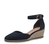 Tamaris Décolleté da donna con zeppa in pelle blu 36 EU