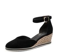 Sandali con zeppa in pelle Nero 38