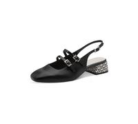 Tamaris décolleté slingback da donna con tacco a blocco nero 37 EU