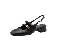 Tamaris décolleté slingback da donna con tacco a blocco nero 37 EU