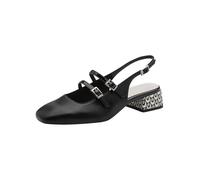 Tamaris décolleté slingback da donna con tacco a blocco nero 41 EU
