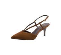 Tamaris décolleté slingback da donna con tacco a spillo in pelle marrone 41 EU