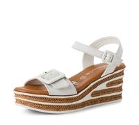 Tamaris Donna 1-28310-44 - Sandali con zeppa, 38 EU, colore: Bianco, bianco, 38 EU
