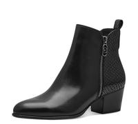 Tamaris Donna Absatzstiefelette Bequem, Black/Structure, 39 EU